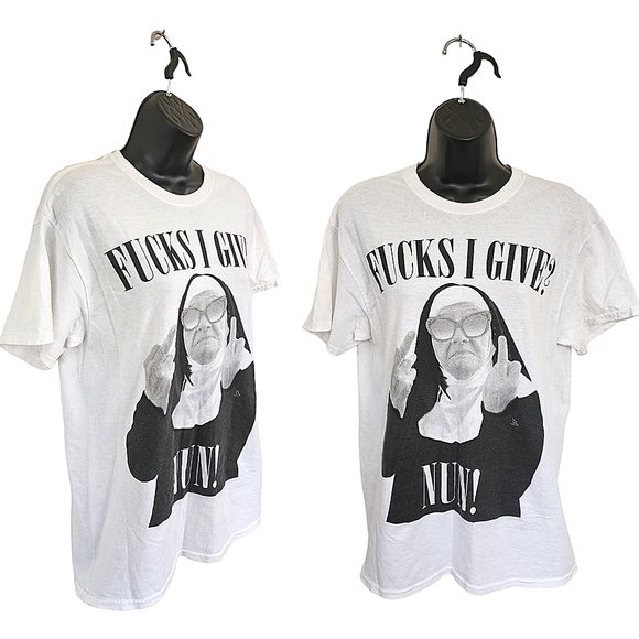 Spencer's Other - ☆Spencers Black & White Nun Short Sleeve Mens Graphic Tee Shirt☆